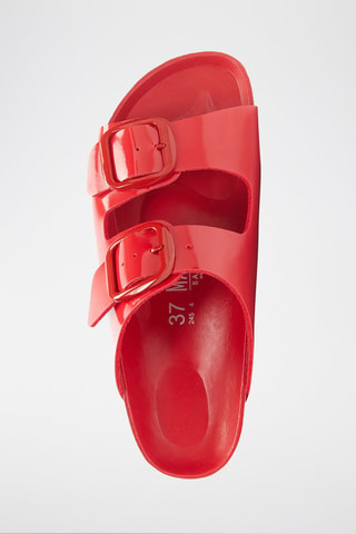 Sandalias con brillo Alberto - Rojo