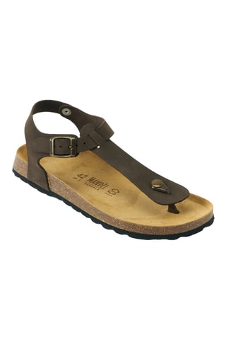 Sandalias de nobuk - Marrón oscuro