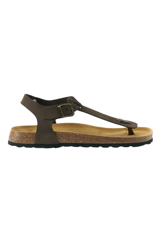 Sandalias de nobuk - Marrón oscuro