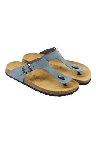 Chanclas de nobuk - Azul