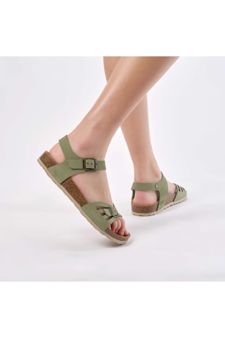 Sandalias de nobuk - Verde