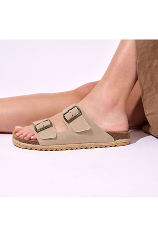 Sandalias de nobuk - Beige