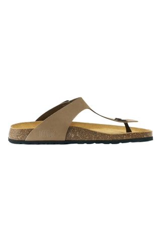 Chanclas de nobuk - Marrón