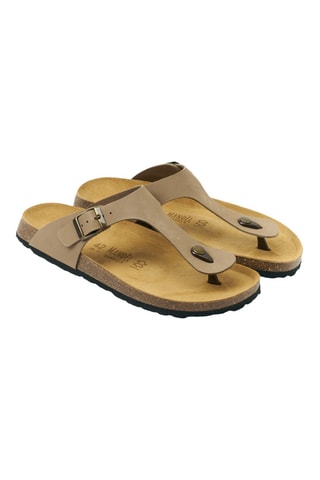 Chanclas de nobuk - Marrón