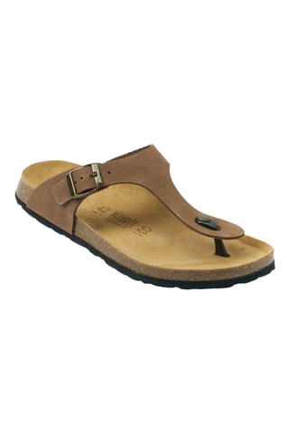 Chanclas de nobuk - Marrón
