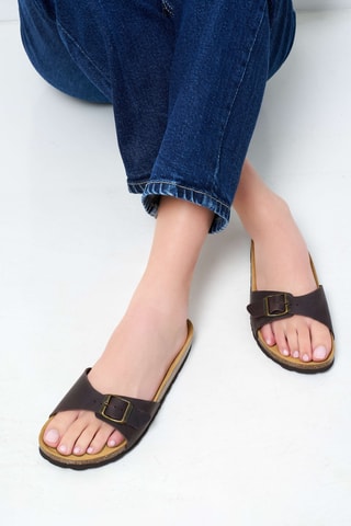 Sandalias de piel - Marrón oscuro