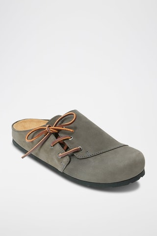 Zuecos de piel Ester - Gris