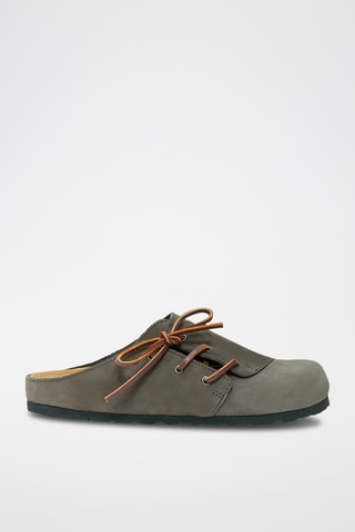Zuecos de piel Ester - Gris