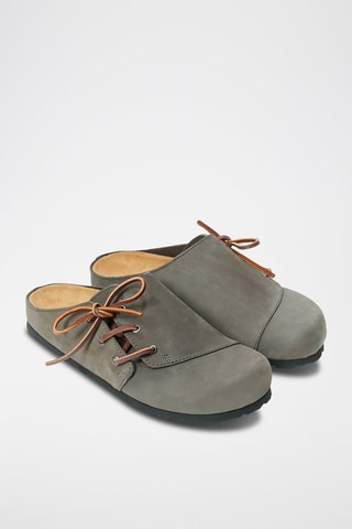 Zuecos de nobuk Ester - Gris