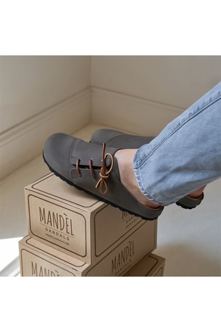 Zuecos de nobuk Ester - Gris