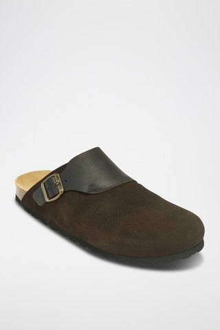 Zuecos de piel Dia - Marrón oscuro