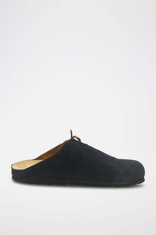 Zuecos de piel Ester - Azul marino