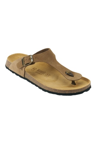 Chanclas de nobuk - Marrón
