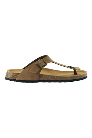 Chanclas de nobuk - Marrón