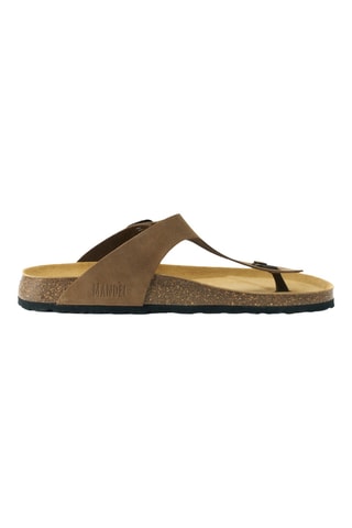 Chanclas de nobuk - Marrón