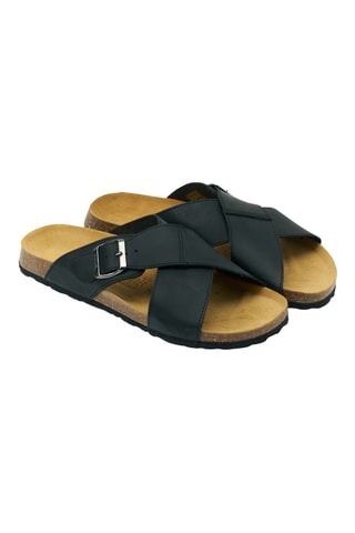 Sandalias de piel - Negro