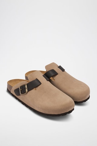 Zuecos de piel Noe - Topo