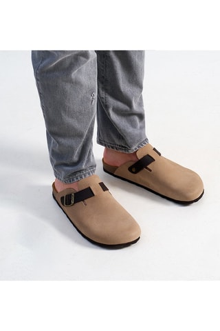 Zuecos de piel Noe - Topo