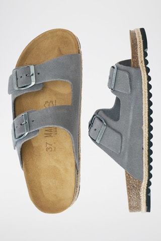 Sandalias de nobuk Alberto - Gris