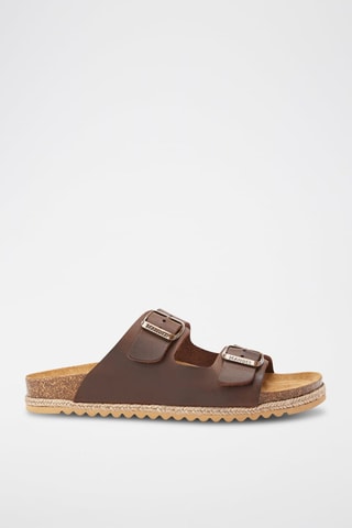 Sandalias de piel Alberto - Marrón oscuro