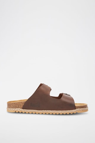 Sandalias de piel Alberto - Marrón oscuro