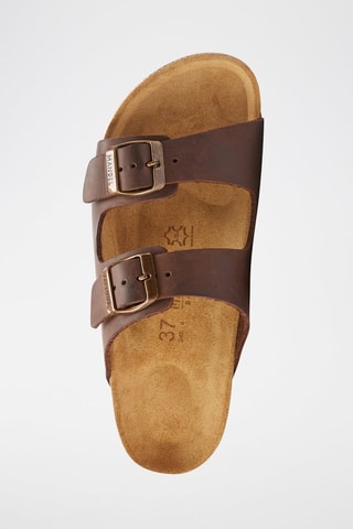 Sandalias de piel Alberto - Marrón oscuro