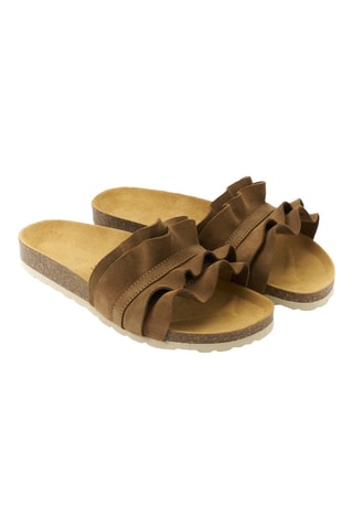 Sandalias de nobuk - Marrón oscuro