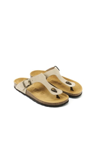 Chanclas de nobuk - Beige