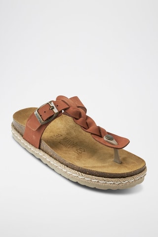 Chanclas de nobuk Luna - Marrón