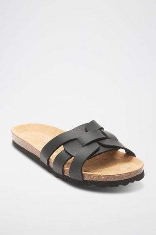 Sandalias de ecopiel Clara - Marrón y negro