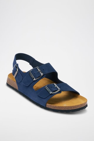 Sandalias de nobuk Carlos - Azul marino