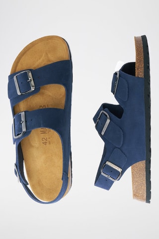 Sandalias de nobuk Carlos - Azul marino