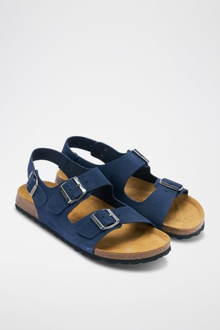 Sandalias de nobuk Carlos - Azul marino
