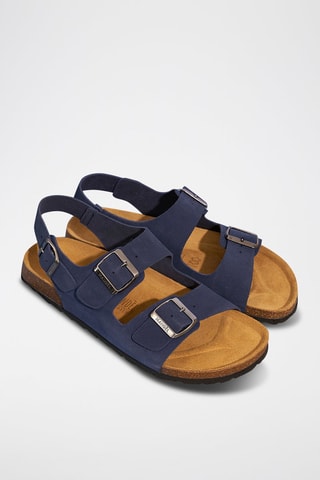 Sandalias de nobuk Carlos - Azul marino