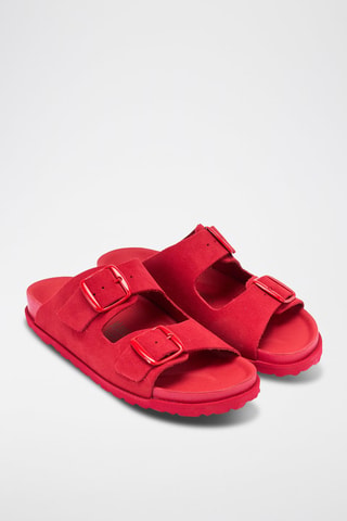Sandalias de nobuk Ana - Rojo