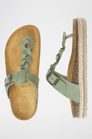 Chanclas de nobuk Luna - Verde
