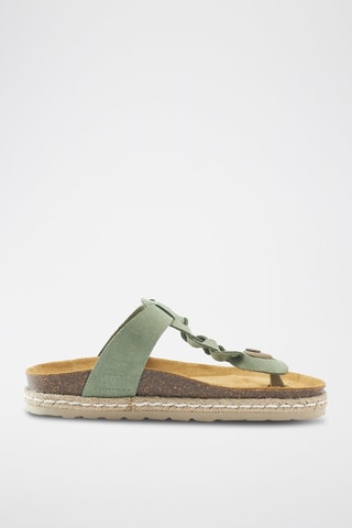 Chanclas de nobuk Luna - Verde