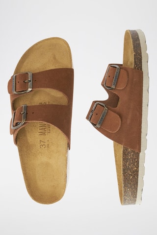 Sandalias de nobuk Gema - Marrón
