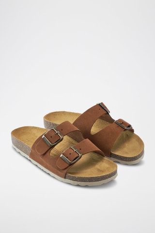 Sandalias de nobuk Gema - Marrón