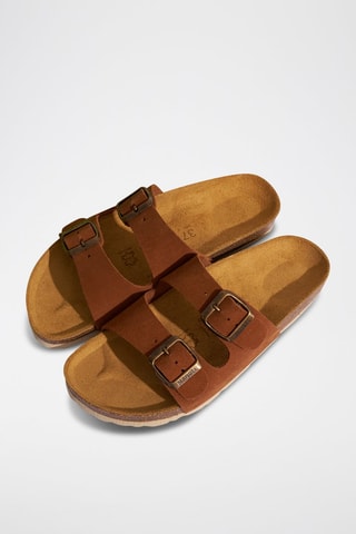 Sandalias de nobuk Gema - Marrón