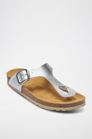 Chanclas Blanca - Plateado