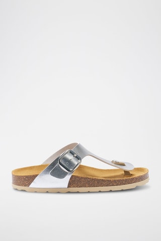 Chanclas Blanca - Plateado