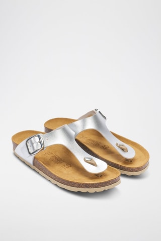 Chanclas Blanca - Plateado