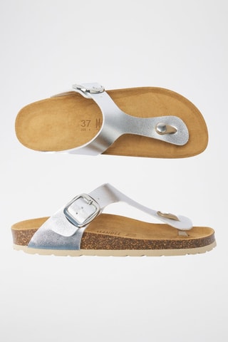 Chanclas Blanca - Plateado