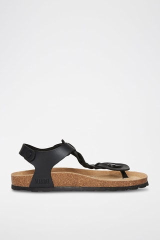 Sandalias de ecopiel Aida - Negro y marrón