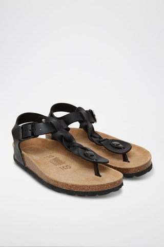 Sandalias de ecopiel Aida - Negro y marrón