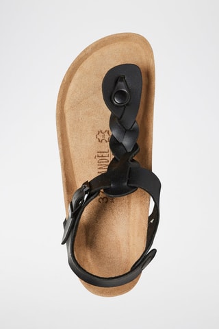 Sandalias de ecopiel Aida - Negro y marrón