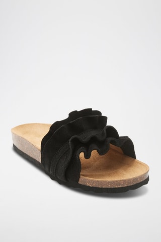 Sandalias de nobuk Sofia - Marrón y negro