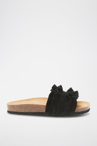 Sandalias de nobuk Sofia - Marrón y negro