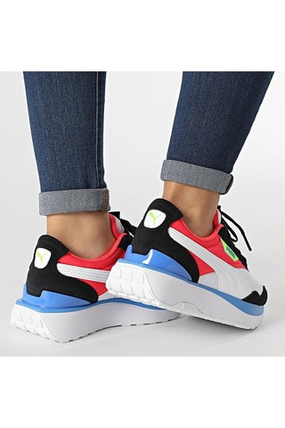 Tennis plateformes Cruise Rider Silk - Blanc et noir